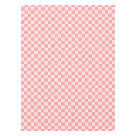 Roze checkboard tafelkleed (Voorkant)