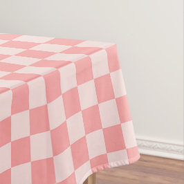 Roze checkboard tafelkleed