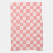 Roze checkboard theedoek (Verticaal)