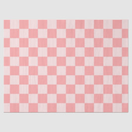 Roze checkboard tissuepapier