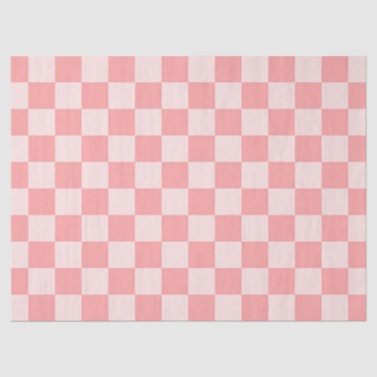Roze checkboard tissuepapier (Voorkant)