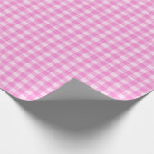 Roze Checkers Cadeaupapier (Hoek)