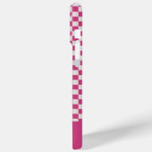 Roze Checkers & Harten Case-Mate iPhone Case (Achterkant / Links)