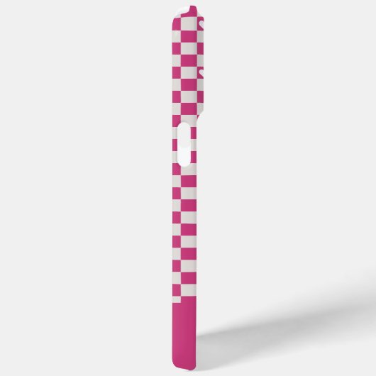 Roze Checkers & Harten Case-Mate iPhone Case (Achterkant / Rechts)