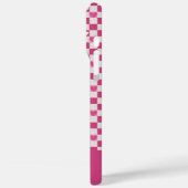 Roze Checkers & Harten Case-Mate iPhone Case (Achterkant / Links)