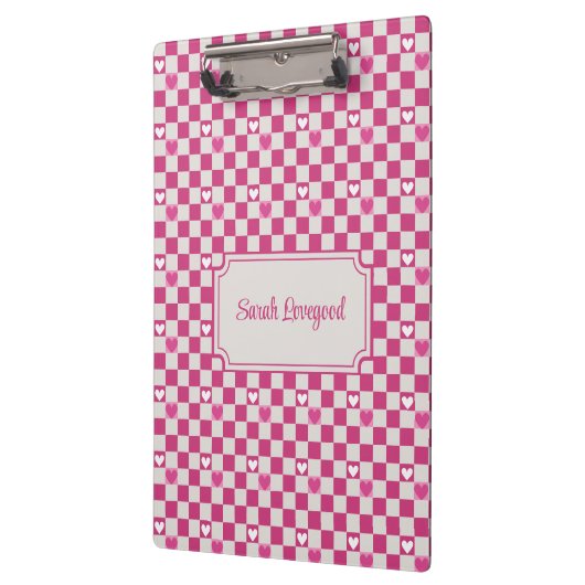 Roze Checkers & Harten Klembord (Links)