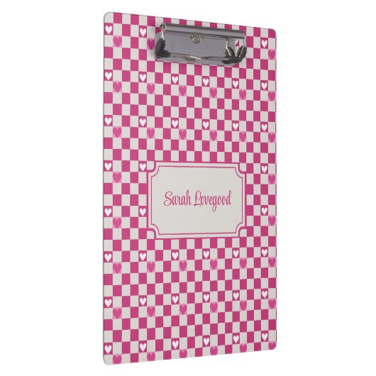 Roze Checkers & Harten Klembord (Rechts)