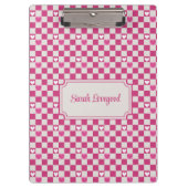 Roze Checkers & Harten Klembord (Voorkant)