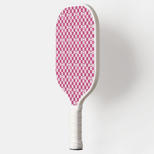 Roze Checkers & Harten Pickleball Paddle (Links)