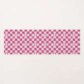 Roze Checkers & Harten Yogamat (Achterkant (horizontaal))