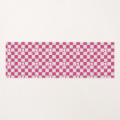 Roze Checkers & Harten Yogamat (Voorkant (horizontaal))