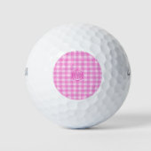Roze Checkers met Zee Shell- Golfballen (Voorkant)