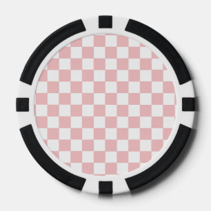 Roze Checkers Poker Chips