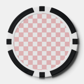 Roze Checkers Poker Chips
