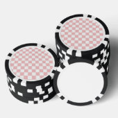 Roze Checkers Poker Chips (Opstapeling)