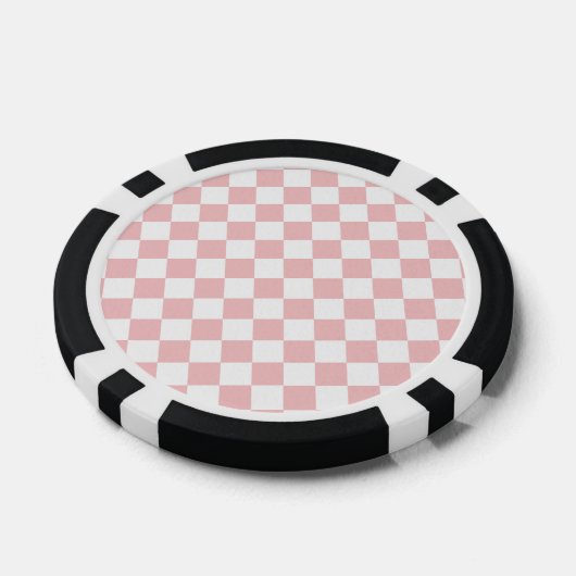 Roze Checkers Poker Chips (Enkel)