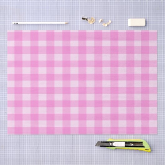 Roze Checkers- Tissuepapier (Craft)