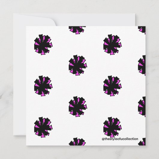 Roze Cheer #1 uitnodiging (Achterkant)