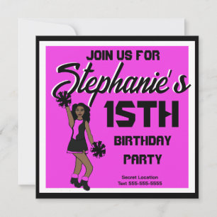 Roze Cheer #1 uitnodiging