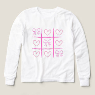 Roze Cheer Tic-Tac-Toe Valentijnsdag Shirt
