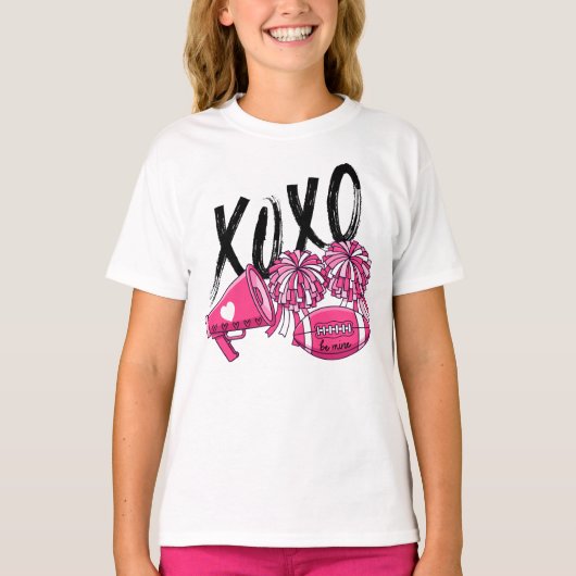 Roze Cheer Valentijnsdag Shirt  (Voorkant)