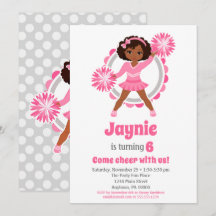 Roze Cheerleader - African American Birthday