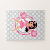 Roze Cheerleader Black Hair - Cute Cheer Legpuzzel (Horizontaal)