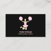 Roze Cheerleader, Cheerlead Coach Visitekaartje (Voorkant)