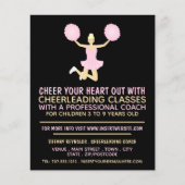 Roze Cheerleader, Cheerleading Classes Adverteren Flyer (Voorkant)