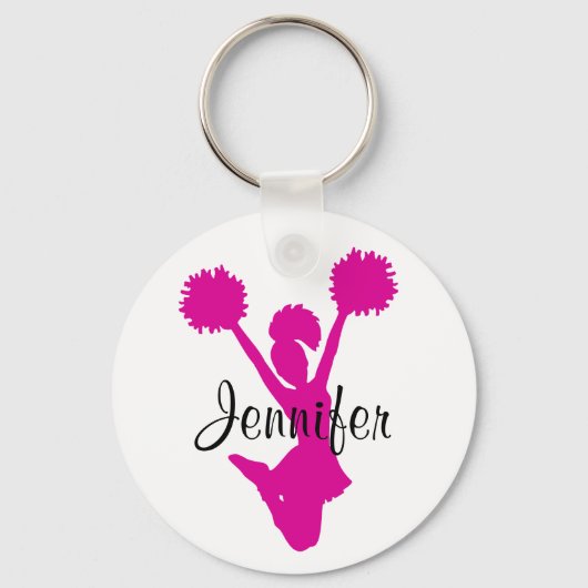 Roze Cheerleader Sleutelhanger (Voorkant)