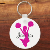 Roze Cheerleader Sleutelhanger (Voorkant)