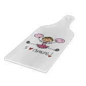 Roze Cheerleader Snijplank (Hoek)