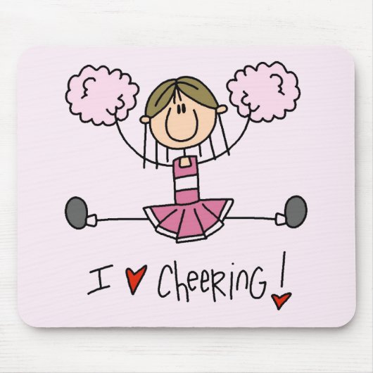 Roze Cheerleader Tshirts en Gifts Muismat (Voorkant)