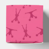 Roze cheerleading patroon bedankdoosjes (Bovenkant)