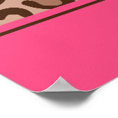 Roze Cheetah Birthday Banner Poster (Hoek)