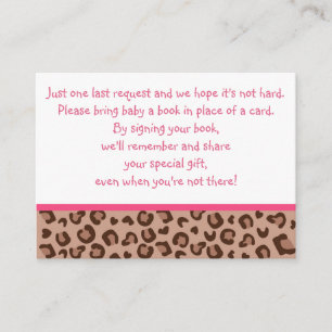 Roze Cheetah Book Request Kaarten