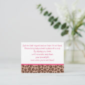 Roze Cheetah Book Request Kaarten (Staand voorkant)