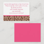 Roze Cheetah Book Request Kaarten (Voorkant / Achterkant)