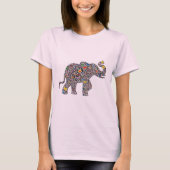 Roze Cheetah Elephant T-shirt (Voorkant)