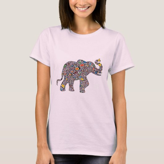 Roze Cheetah Elephant T-shirt (Voorkant)