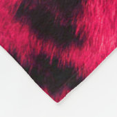 Roze Cheetah Fur Pattern Fleece Blanket (Hoek)