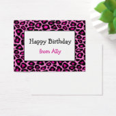 Roze Cheetah Gift Enclosure / Gift Label (#GIFT 00 Visitekaartje (Bureau)