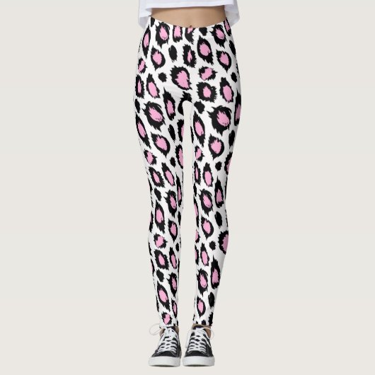 Roze Cheetah Leggings (Voorkant)
