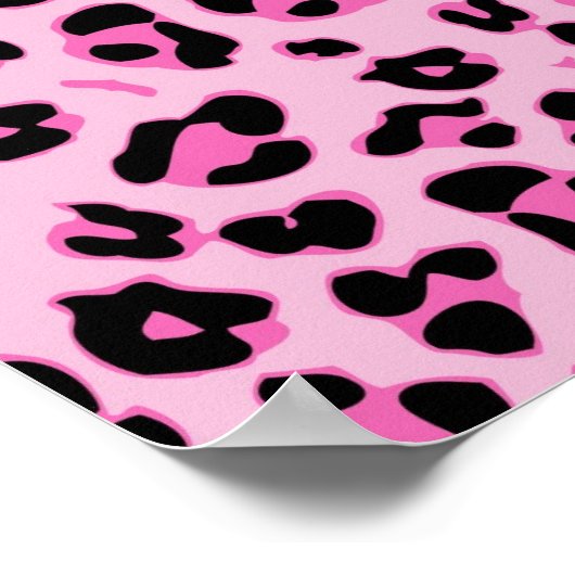 Roze Cheetah Leopard Print Black Spots Pattern (Hoek)