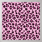 Roze Cheetah Leopard Print Black Spots Pattern (Voorkant)