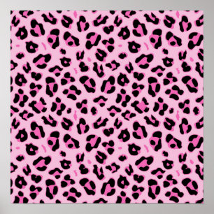 Roze Cheetah Leopard Print Black Spots Pattern