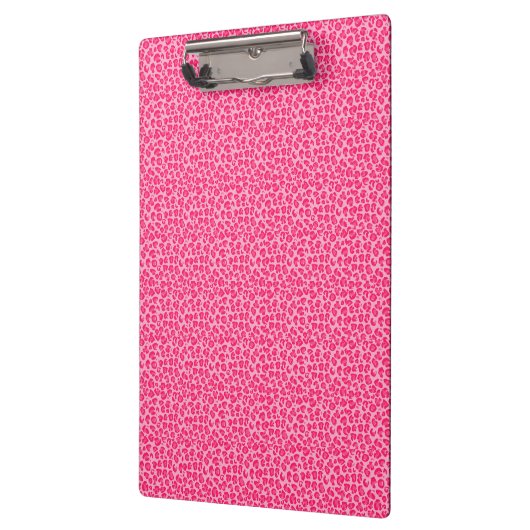 Roze Cheetah Leopard Print Klembord (Links)