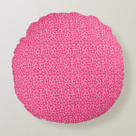 Roze Cheetah Leopard Print rond kussen