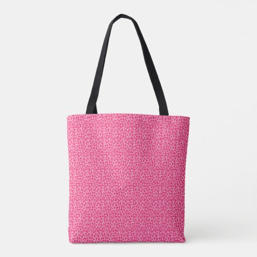 Roze Cheetah Leopard Print Tote Bag (Achterkant)