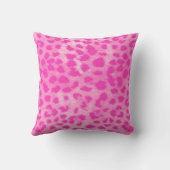 Roze Cheetah Luipaardprint Monogram Goud Glitters Kussen (Achterkant)